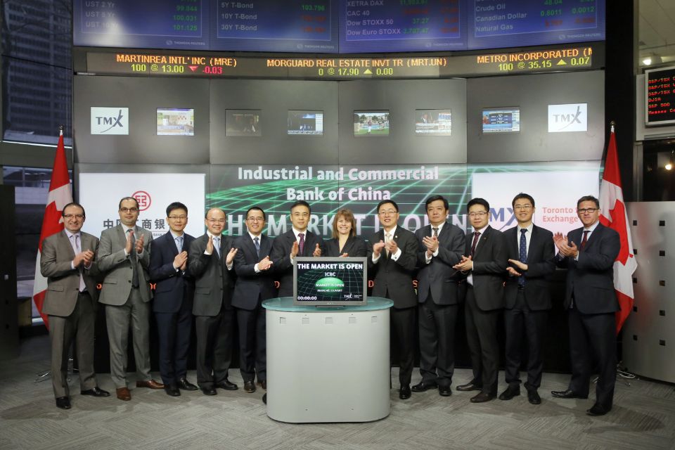 TMX Group and Industrial and Commercial Bank of China (Canada) Sign Memorandum of Understanding