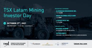 Journée des investisseurs consacrée au secteur minier de l’Amérique latine – le 27 octobre 2021